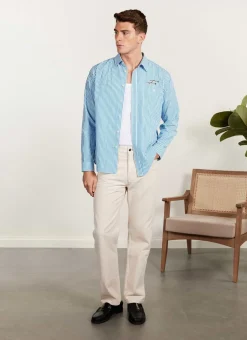 Percival Straight Leg Trousers|Straight Leg Jeans^5 Pocket Twill Trousers Ecru