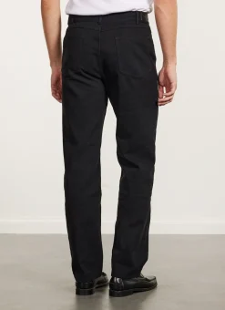 Percival Straight Leg Trousers|Straight Leg Jeans^5 Pocket Twill Trousers Black
