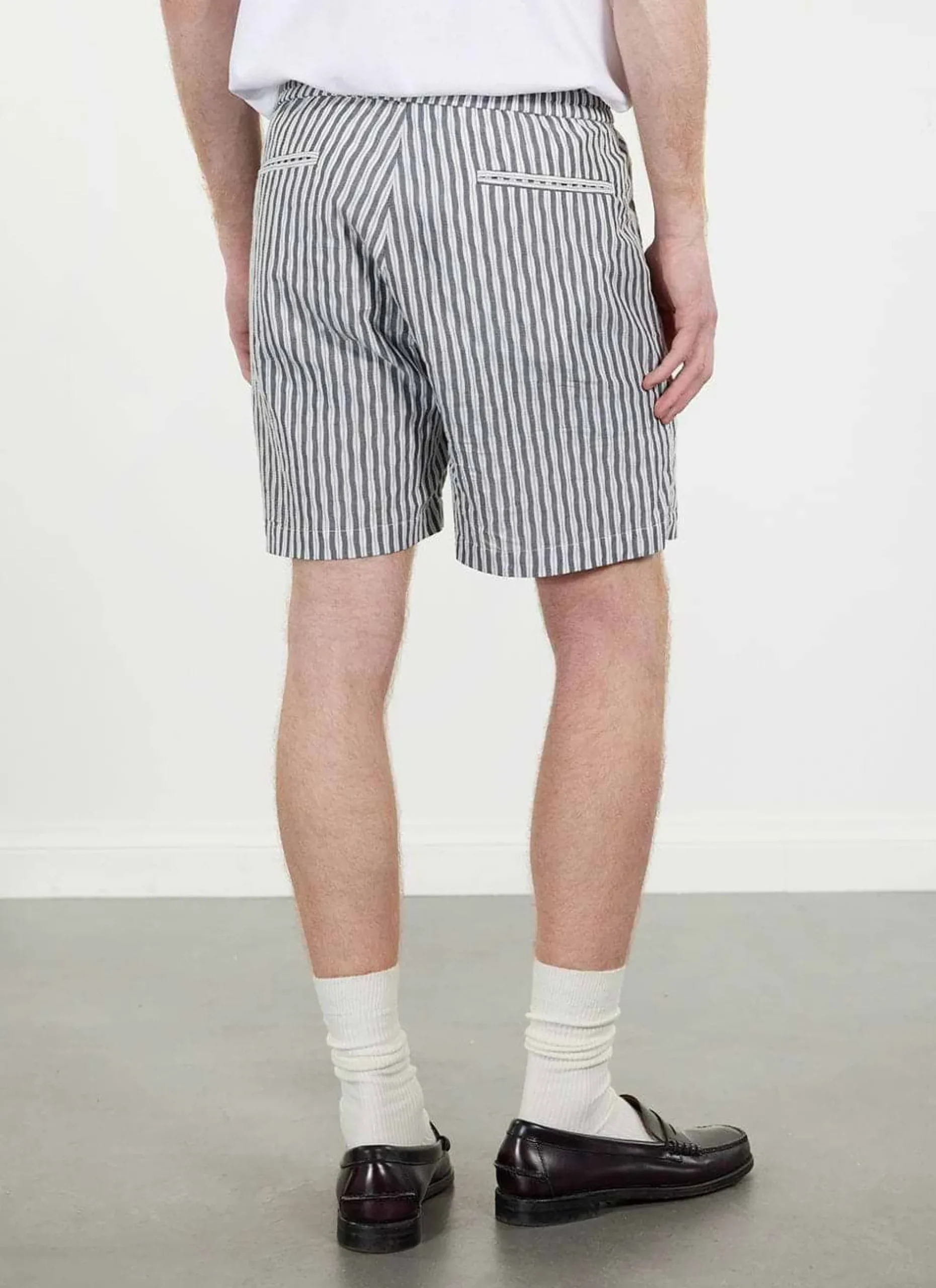 Percival Shorts^Aegean Drawstring Shorts Black with White