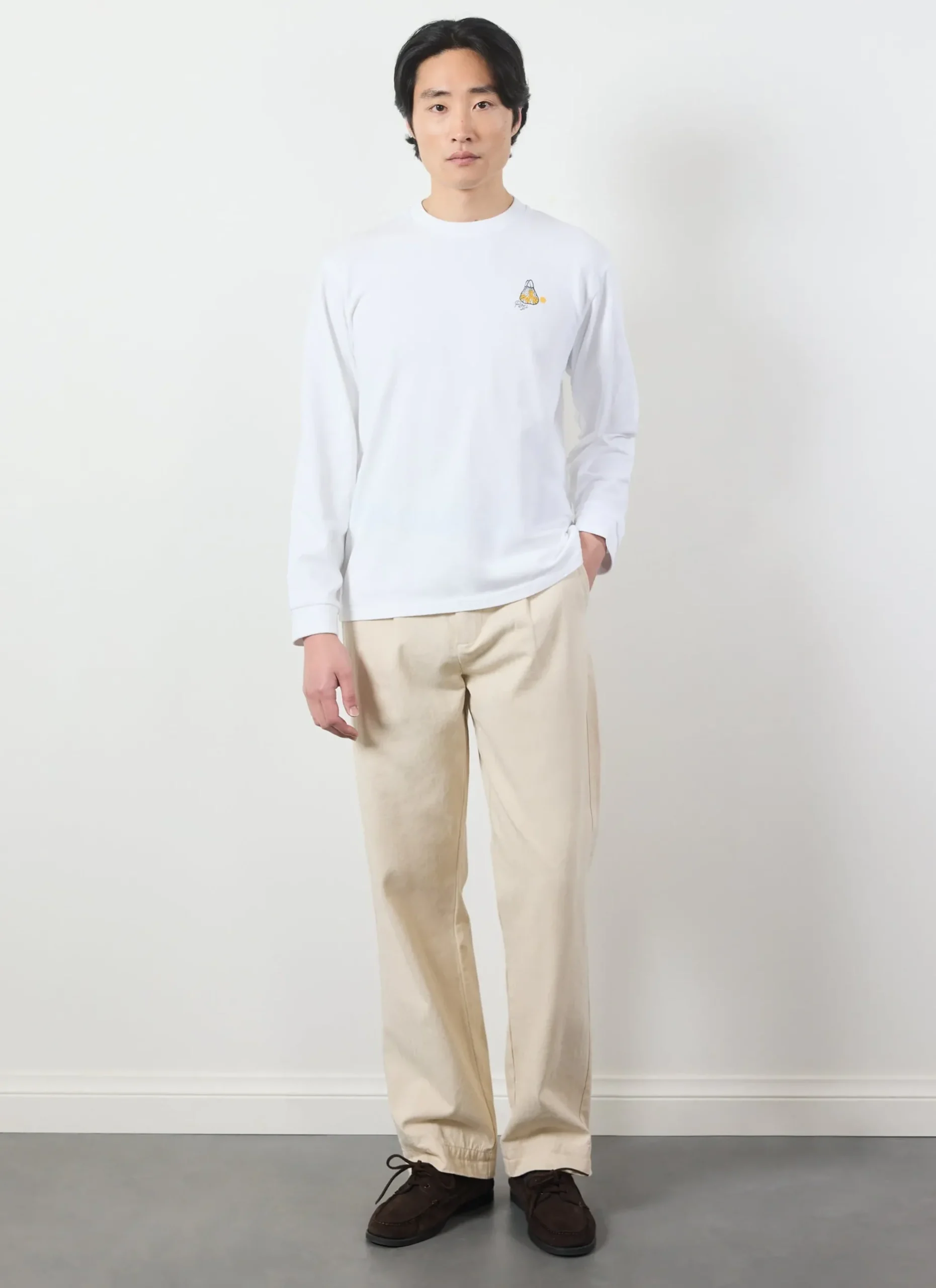 Percival Long Sleeve T-Shirts|White T-Shirts^Arancia Long Sleeve T Shirt White