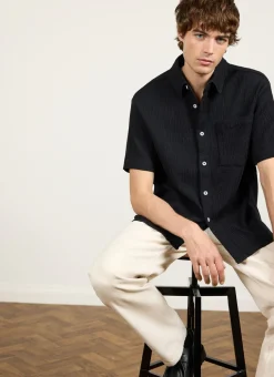 Percival Boxy Shirts^Artifact Boxy Clerk Shirt Black