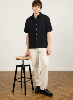 Percival Boxy Shirts^Artifact Boxy Clerk Shirt Black