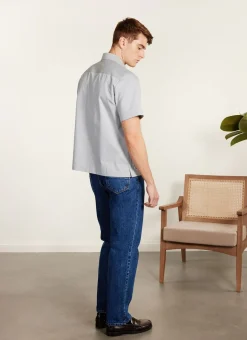 Percival Short Sleeve Shirts|Boxy Shirts^Auxiliary Boxy Clerk Shirt Light Blue