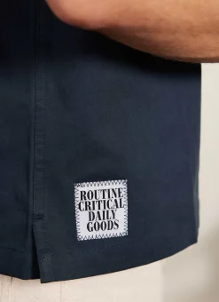 Percival Short Sleeve Shirts|Boxy Shirts^Auxiliary Boxy Clerk Shirt Navy