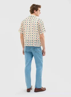 Percival Short Sleeve Shirts|Knitted Shirts^Bailing Crochet Cuban Shirt Multi
