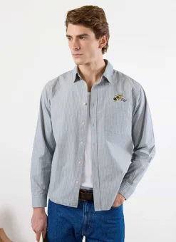 Percival Long Sleeve Shirts|Boxy Shirts^Bari Pearce Shirt Blue Stripe