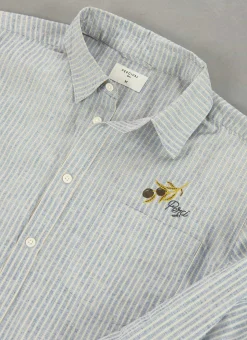 Percival Long Sleeve Shirts|Boxy Shirts^Bari Pearce Shirt Blue Stripe