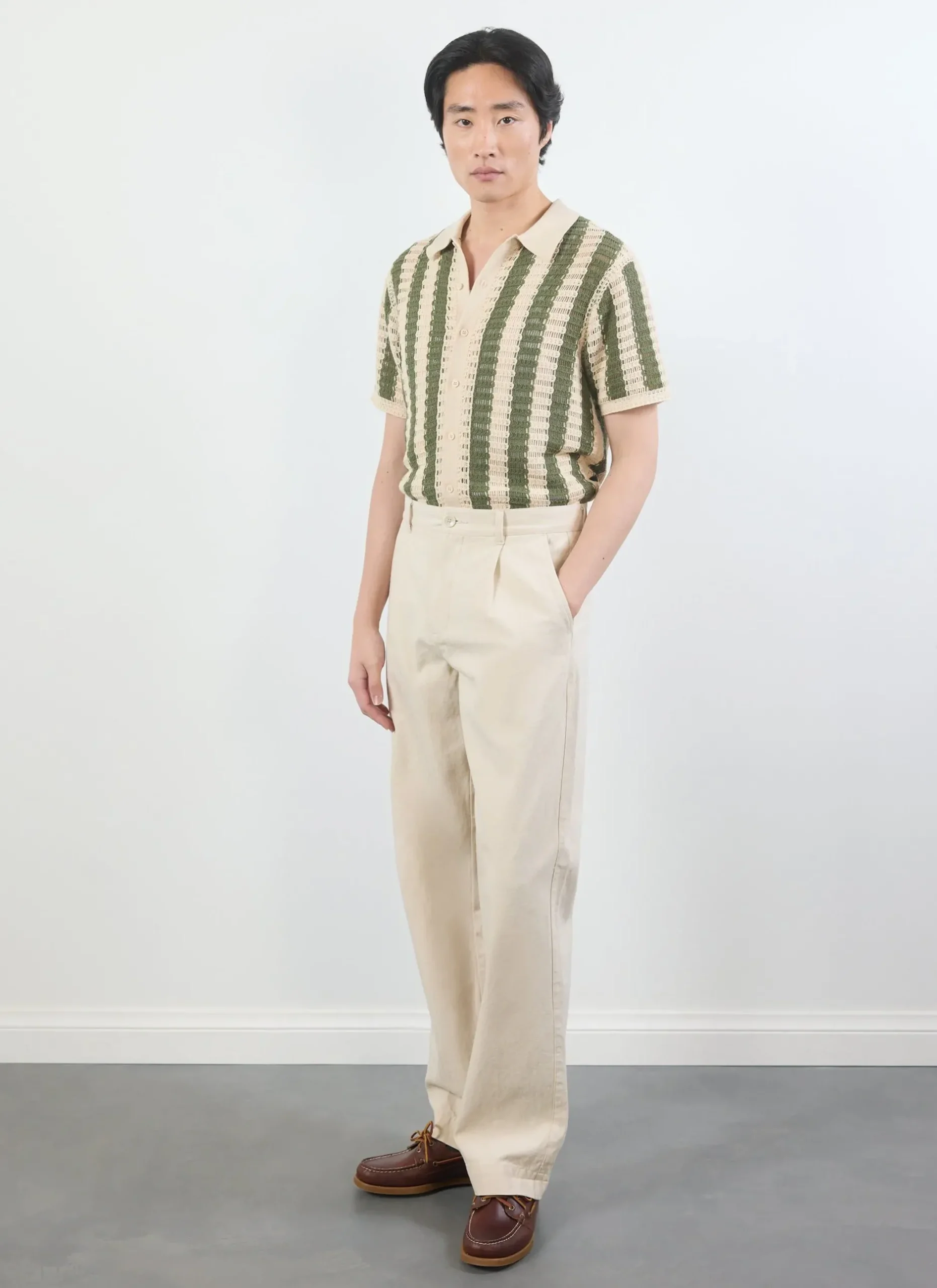 Percival Crochet Shirts|Knitted Shirts^Barletta Knitted Shirt Olive