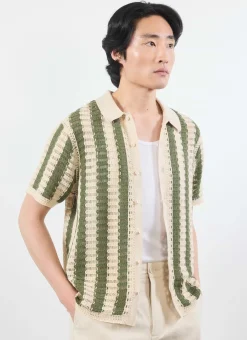 Percival Crochet Shirts|Knitted Shirts^Barletta Knitted Shirt Olive