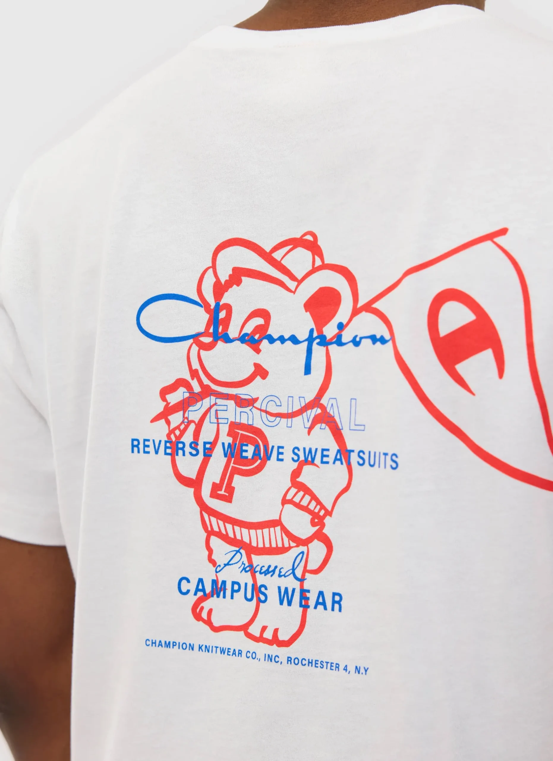 Percival White T-Shirts|Regular Fit T-Shirts^Bear Mascot Regular Fit T Shirt White