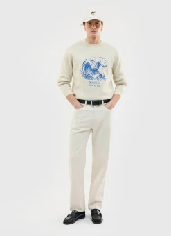 Percival Jumpers & Sweaters^Bienvenue Knitted Crew Neck Ecru