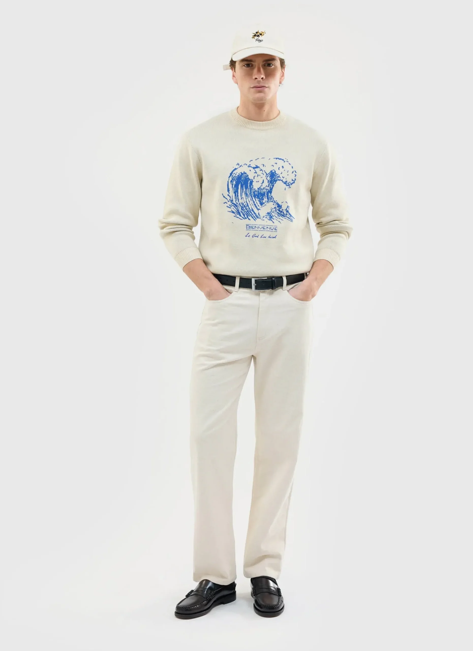Percival Jumpers & Sweaters^Bienvenue Knitted Crew Neck Ecru