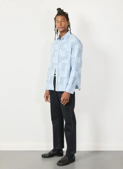Percival Long Sleeve Shirts|Boxy Shirts^Block Patch Pearce Shirt Blue