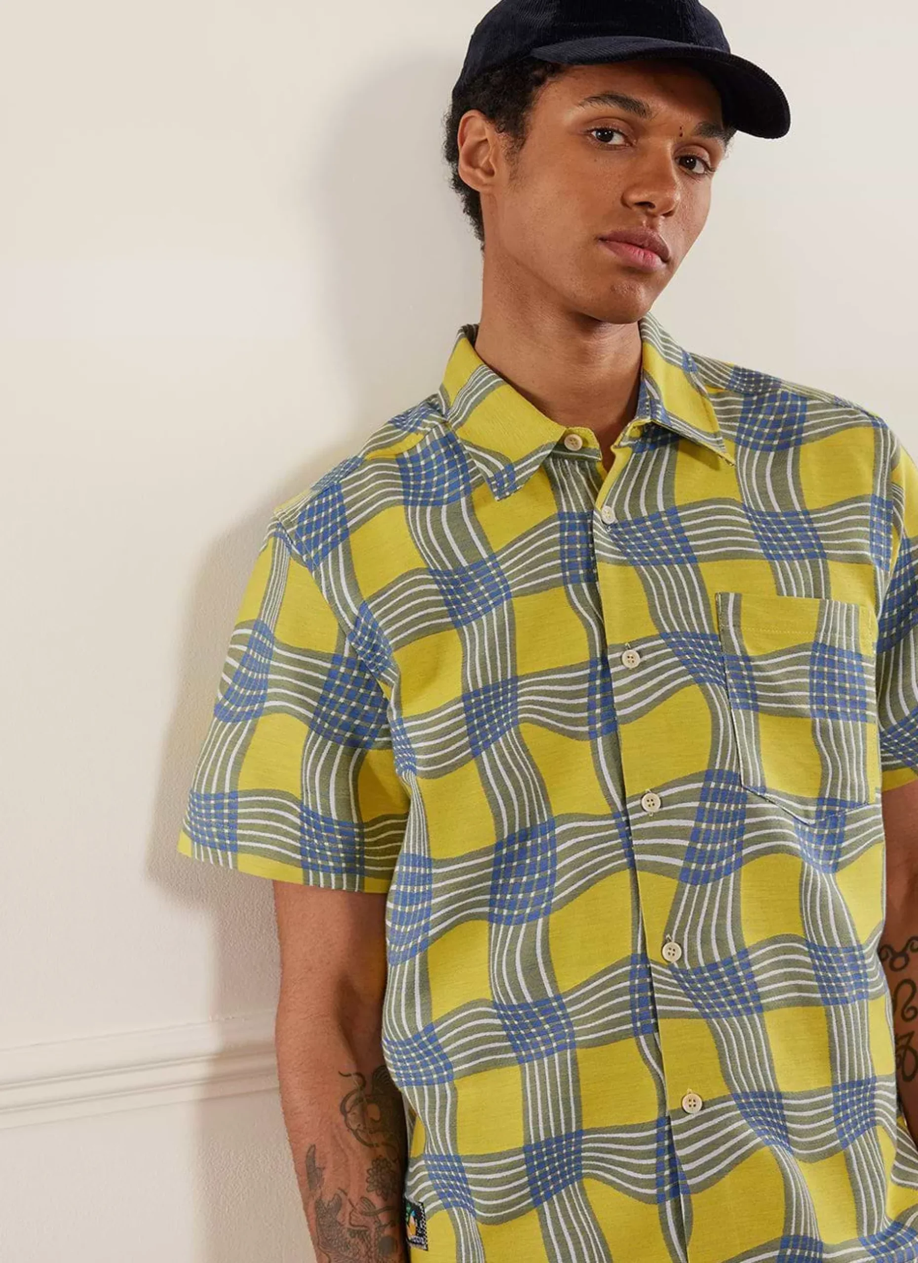 Percival Boxy Shirts|Short Sleeve Shirts^Boxy Clerk Shirt Yellow