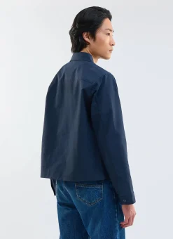 Percival Jackets|Overshirts & Workshirts^Boxy Cropped Pocket Overshirt Navy