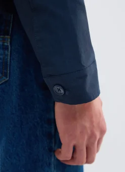 Percival Jackets|Overshirts & Workshirts^Boxy Cropped Pocket Overshirt Navy