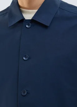 Percival Jackets|Overshirts & Workshirts^Boxy Cropped Pocket Overshirt Navy