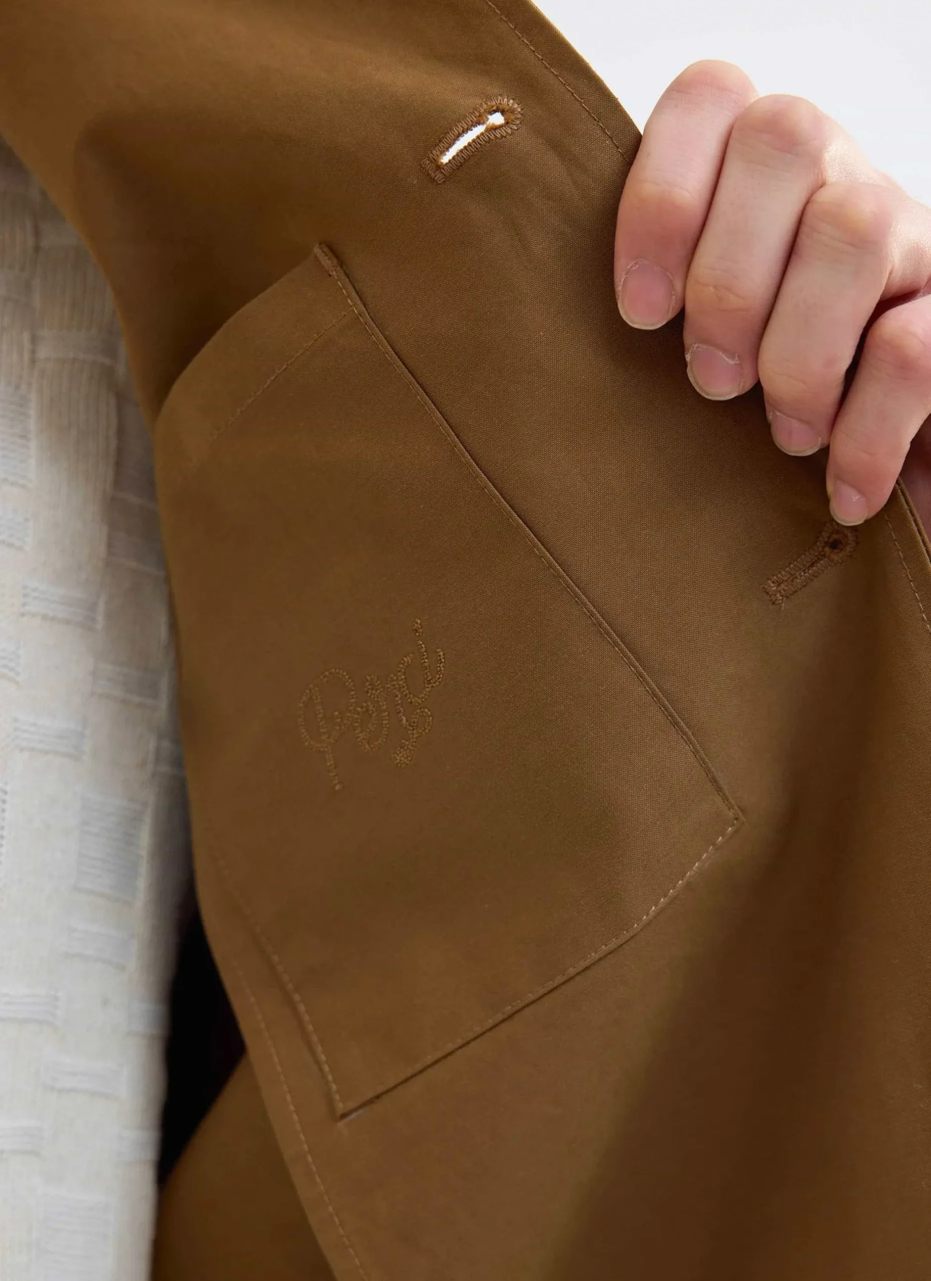 Percival Jackets|Overshirts & Workshirts^Boxy Cropped Pocket Overshirt Brown