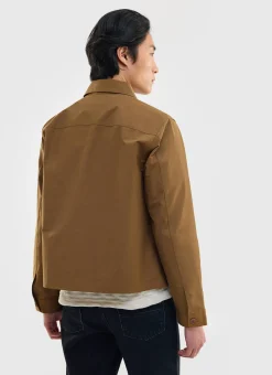 Percival Jackets|Overshirts & Workshirts^Boxy Cropped Pocket Overshirt Brown