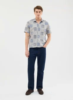 Percival Short Sleeve Shirts^Bruno Boxy Clerk Shirt Grey