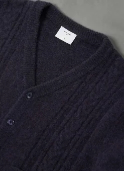 Percival Cardigans^Cable Stripe Cardigan Navy