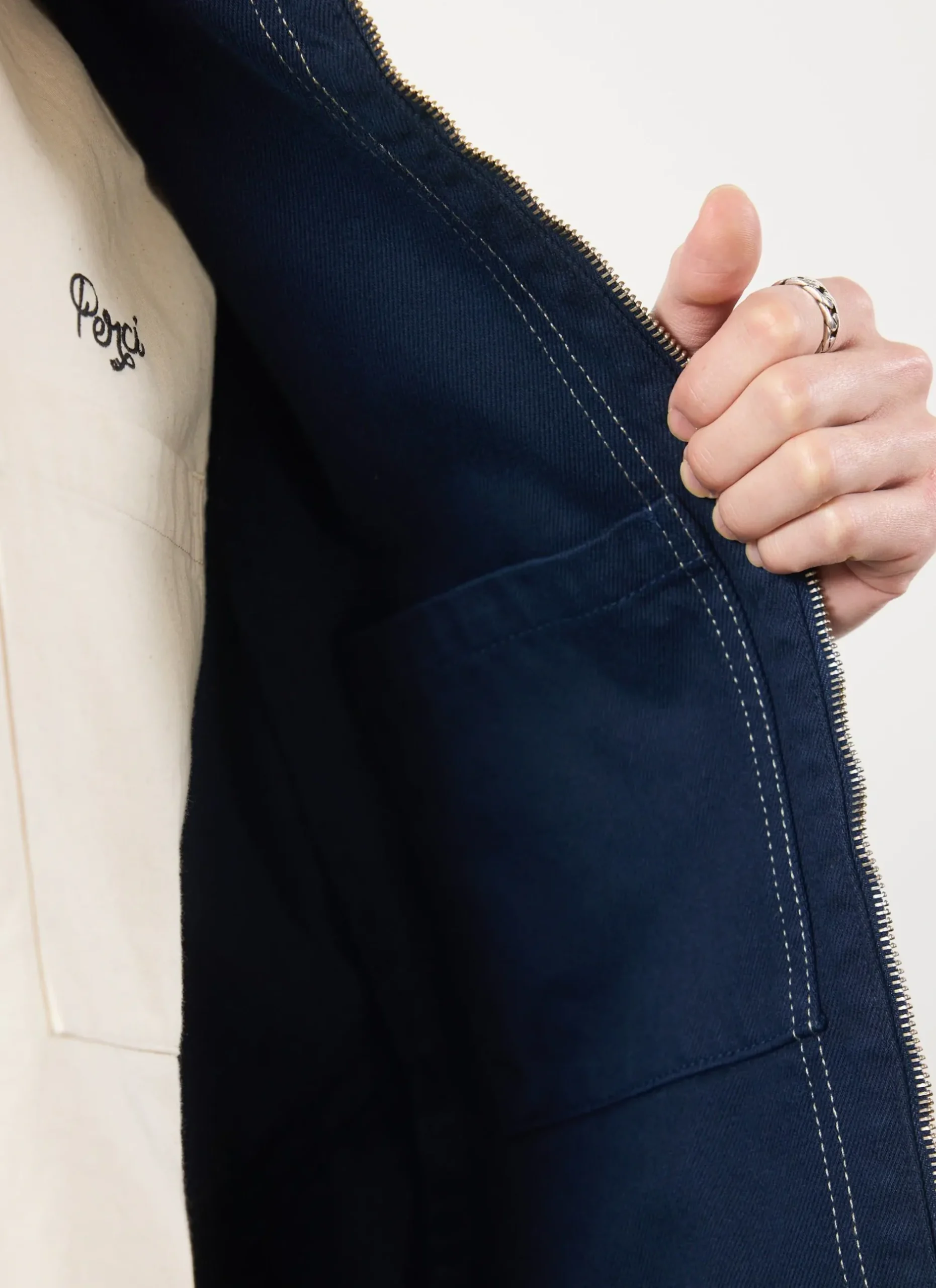 Percival Jackets|Overshirts & Workshirts^Calabria Harrington Jacket Navy