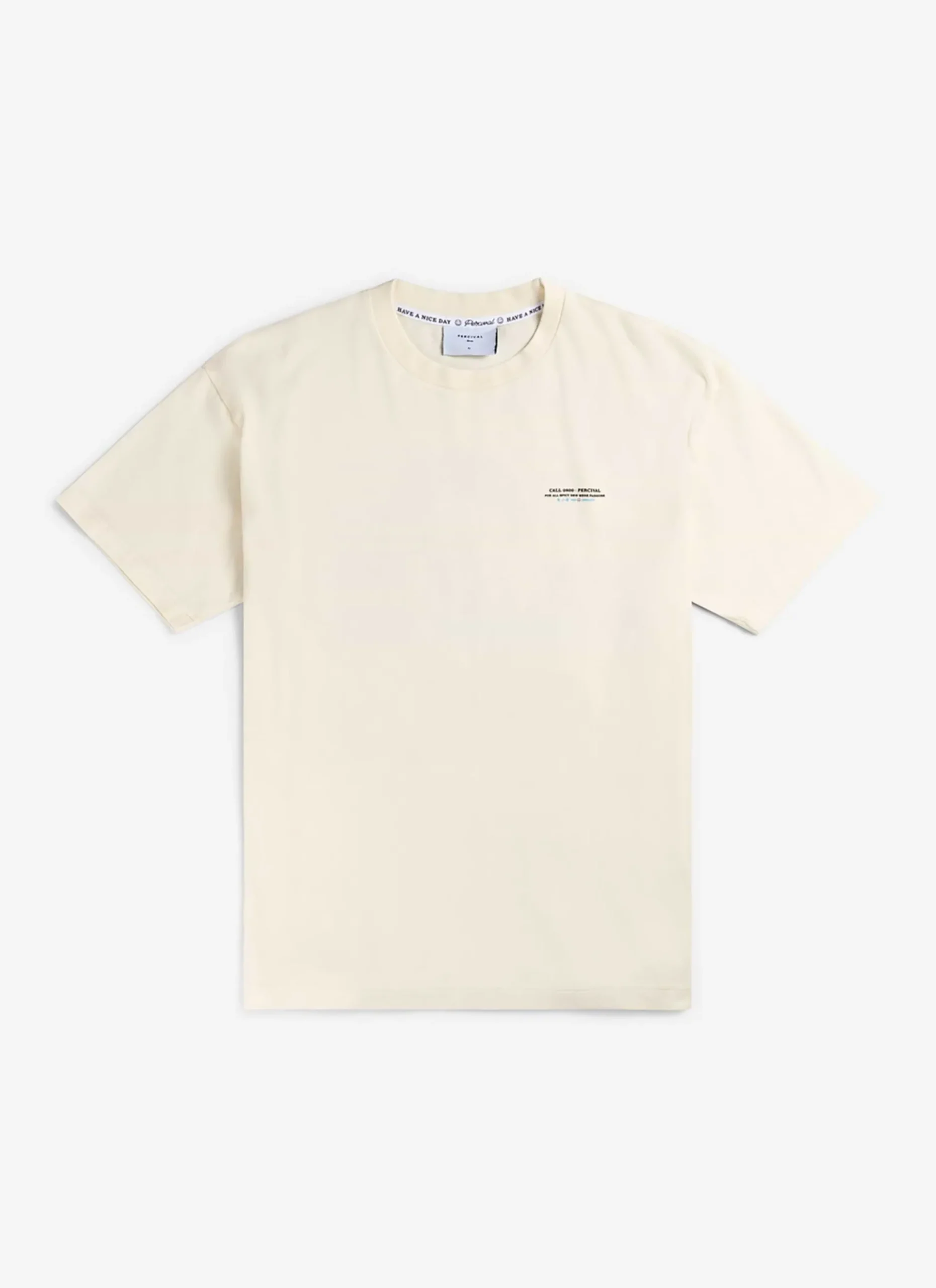 Percival White T-Shirts|Oversized T-Shirts^Call 0800 Oversized T Shirt Ecru