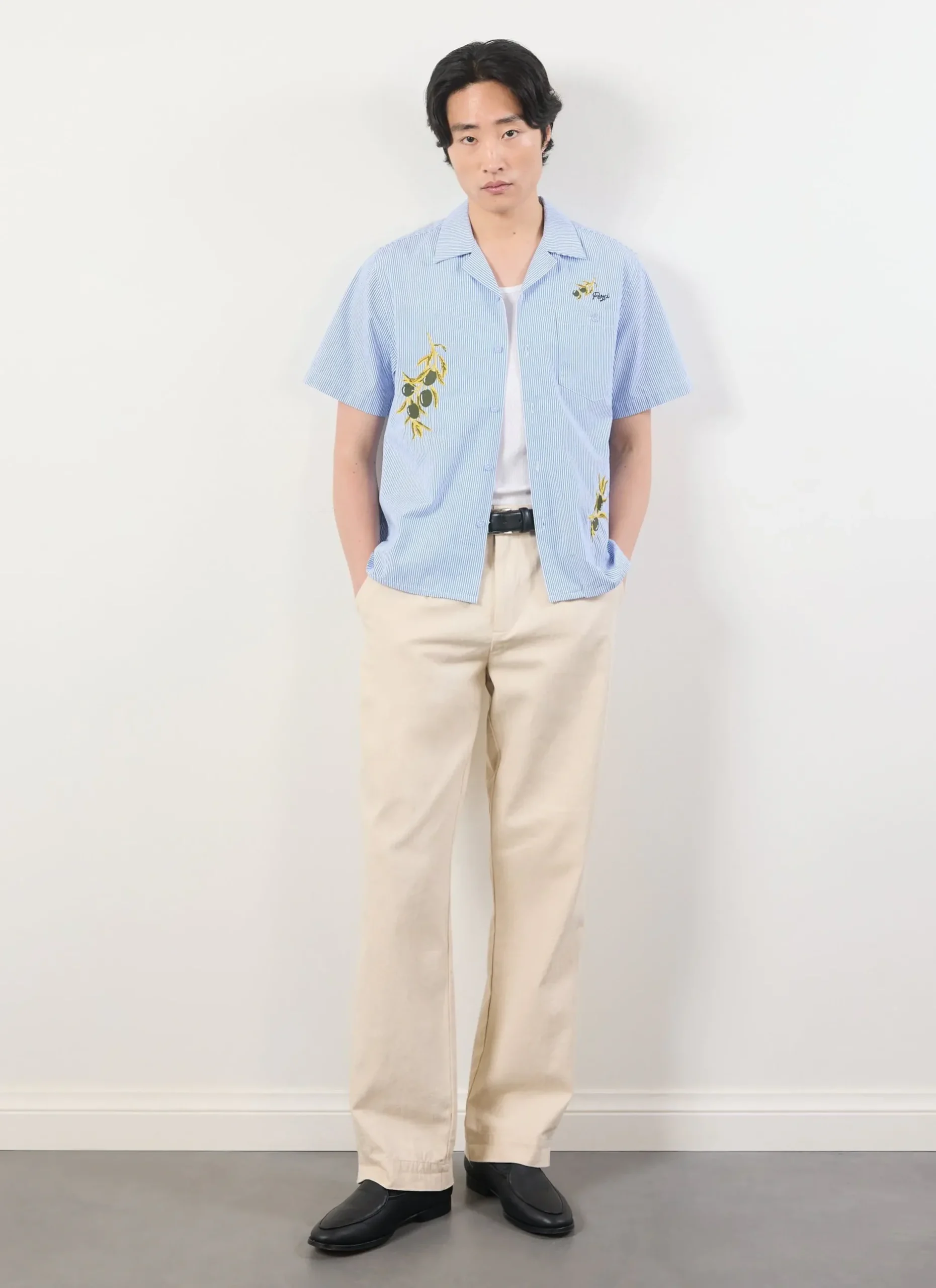 Percival Short Sleeve Shirts|Knitted Shirts^Capri Cuban Shirt Blue