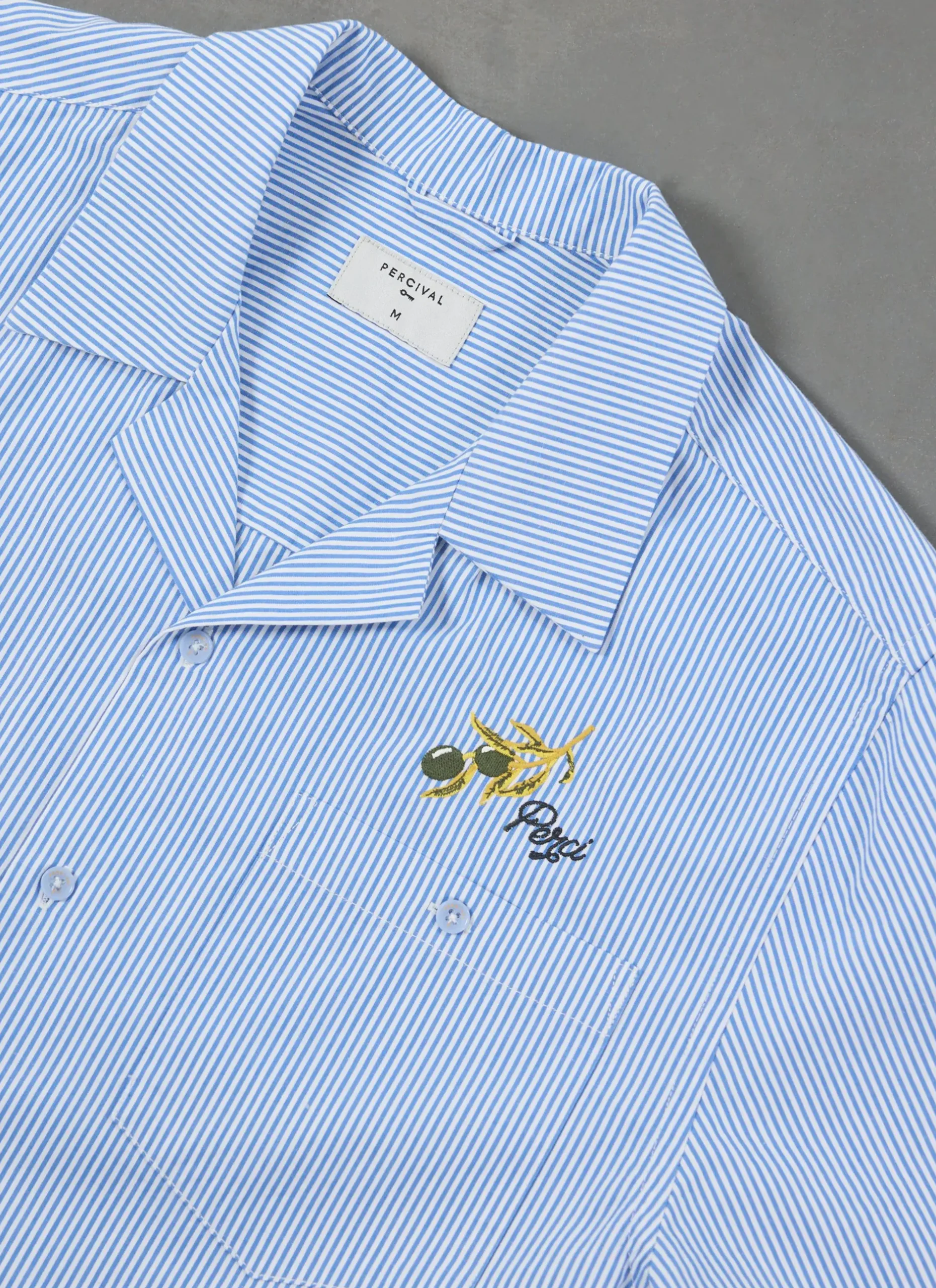 Percival Short Sleeve Shirts|Knitted Shirts^Capri Cuban Shirt Blue