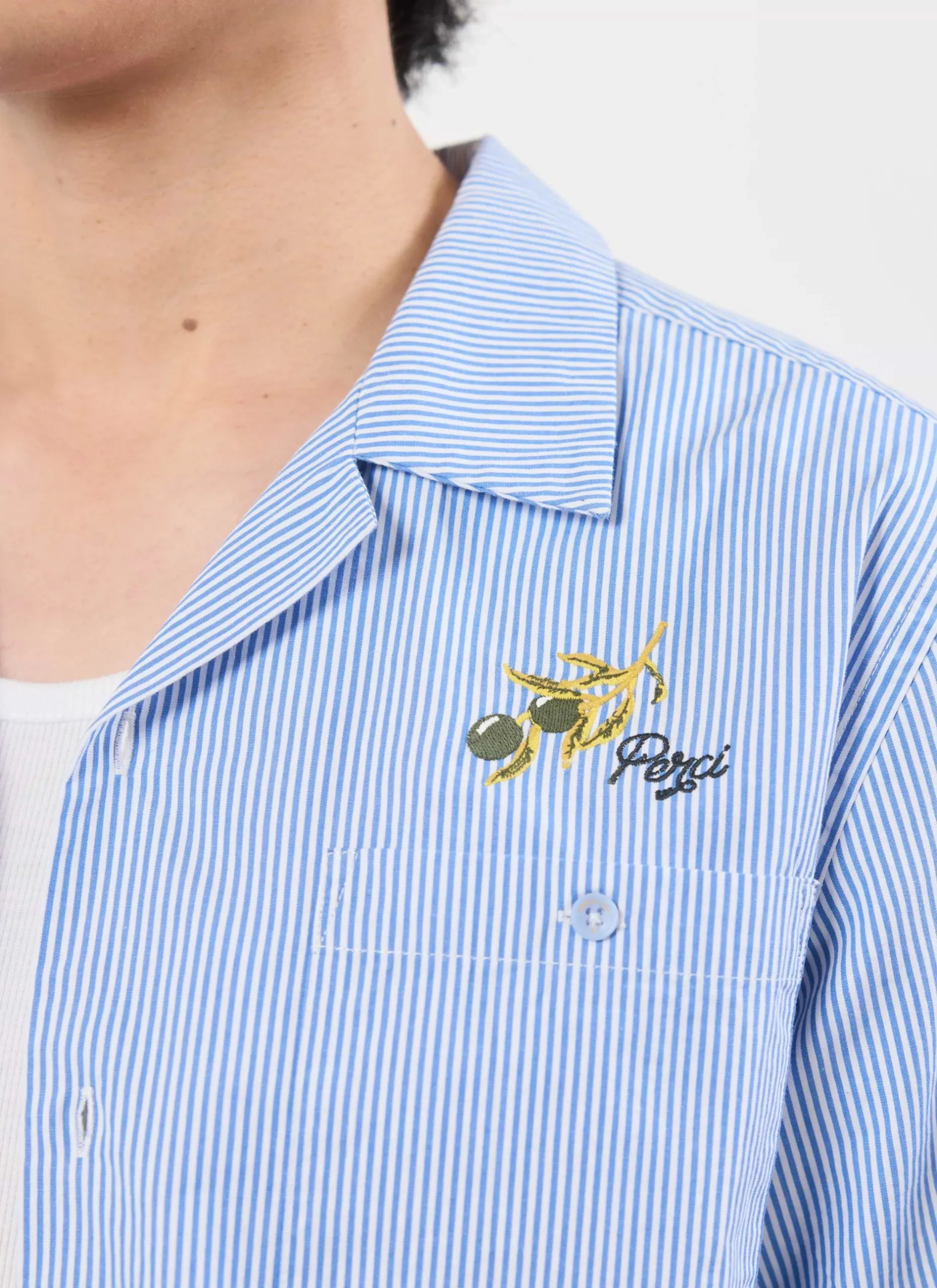 Percival Short Sleeve Shirts|Knitted Shirts^Capri Cuban Shirt Blue