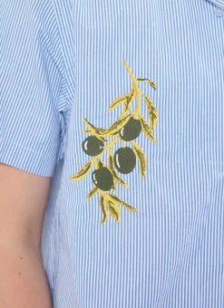 Percival Short Sleeve Shirts|Knitted Shirts^Capri Cuban Shirt Blue