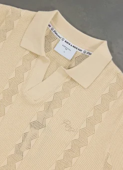 Percival Polo Shirts|Polo Shirts^Casa Martini Knitted Polo Ecru