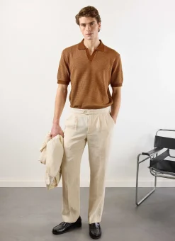 Percival Boxy Shirts|Polo Shirts^Casa Martini Knitted Polo Espresso
