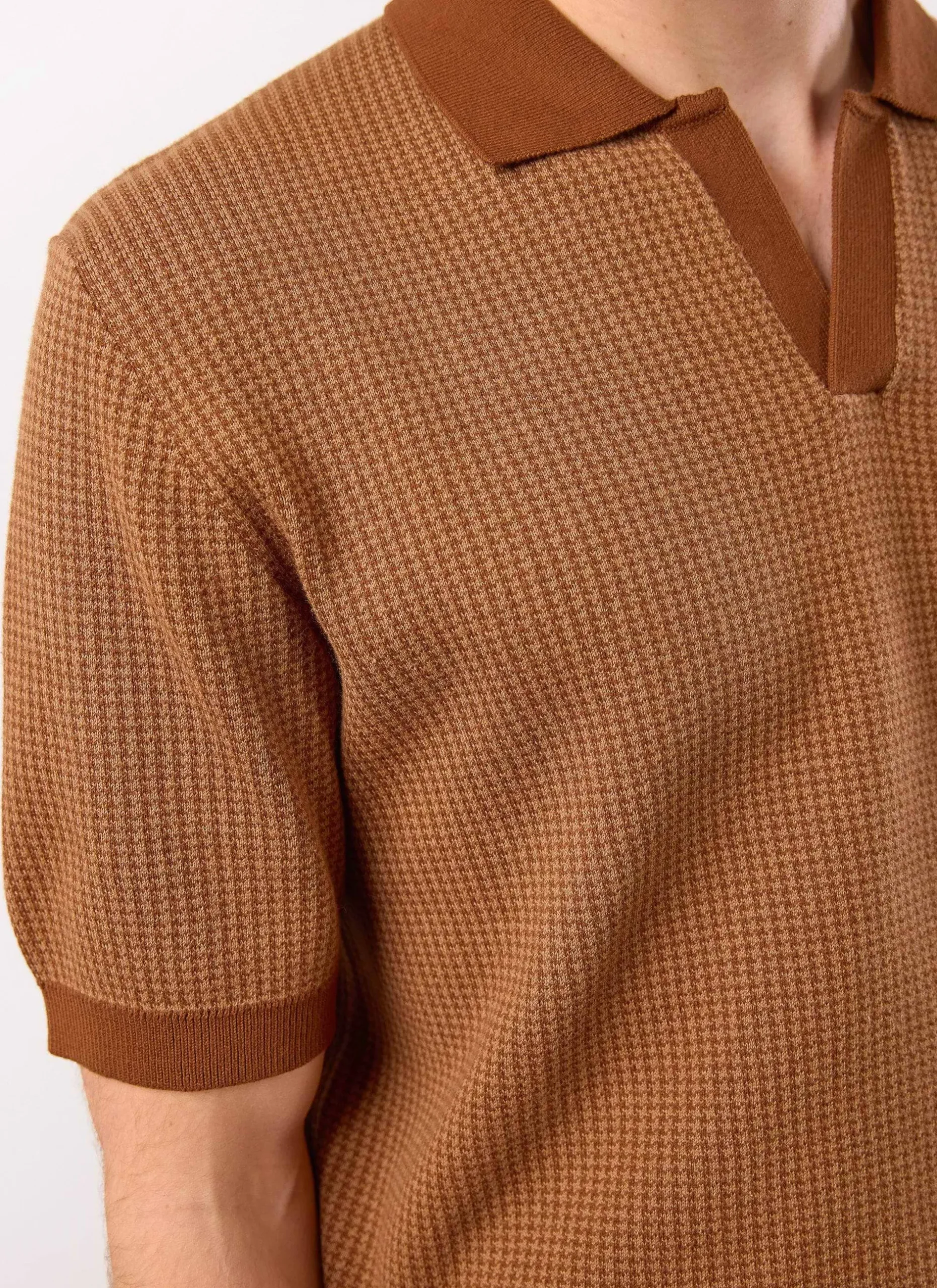Percival Boxy Shirts|Polo Shirts^Casa Martini Knitted Polo Espresso