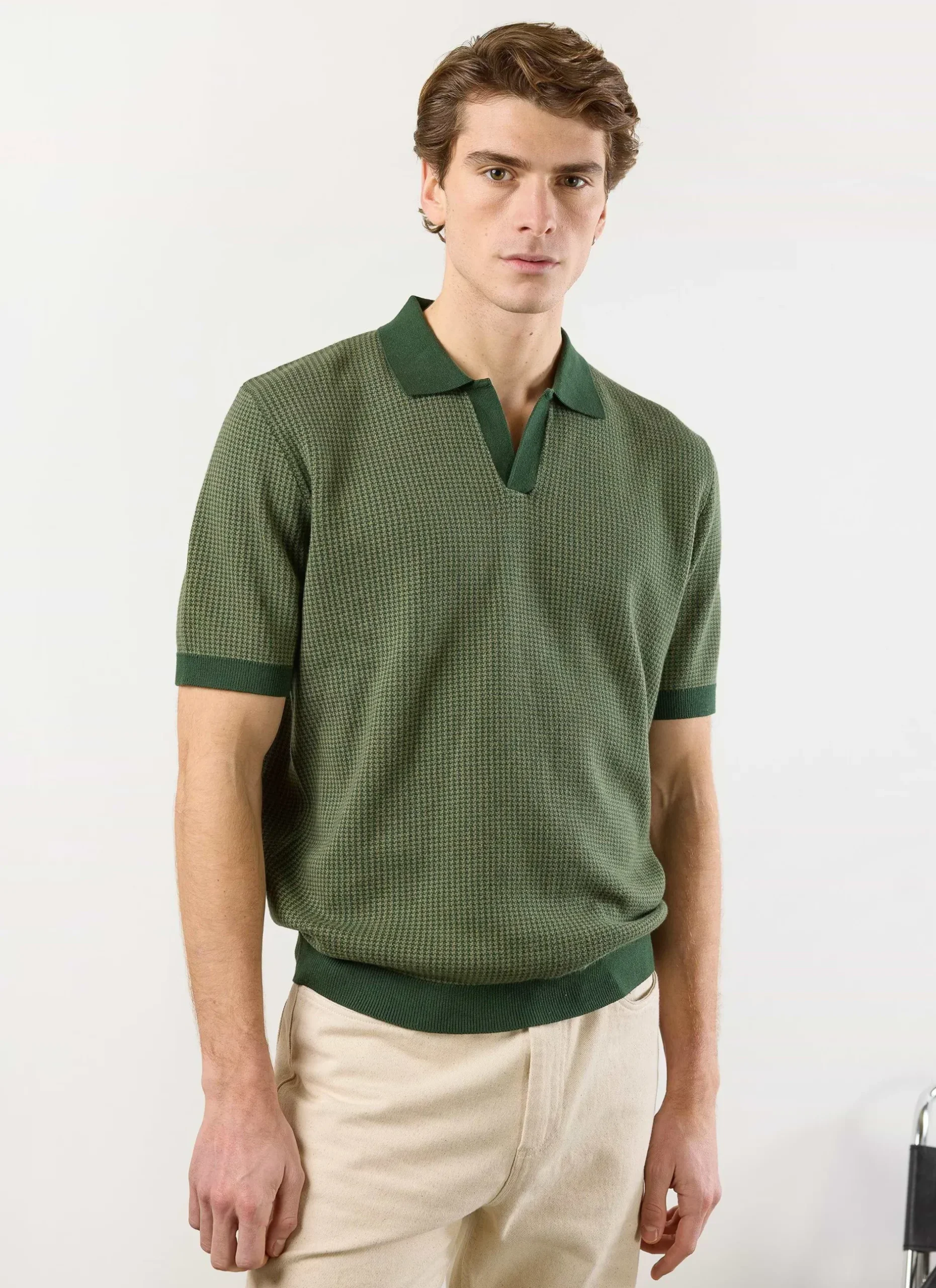Percival Short Sleeve Shirts|Polo Shirts^Casa Martini Knitted Polo Forest