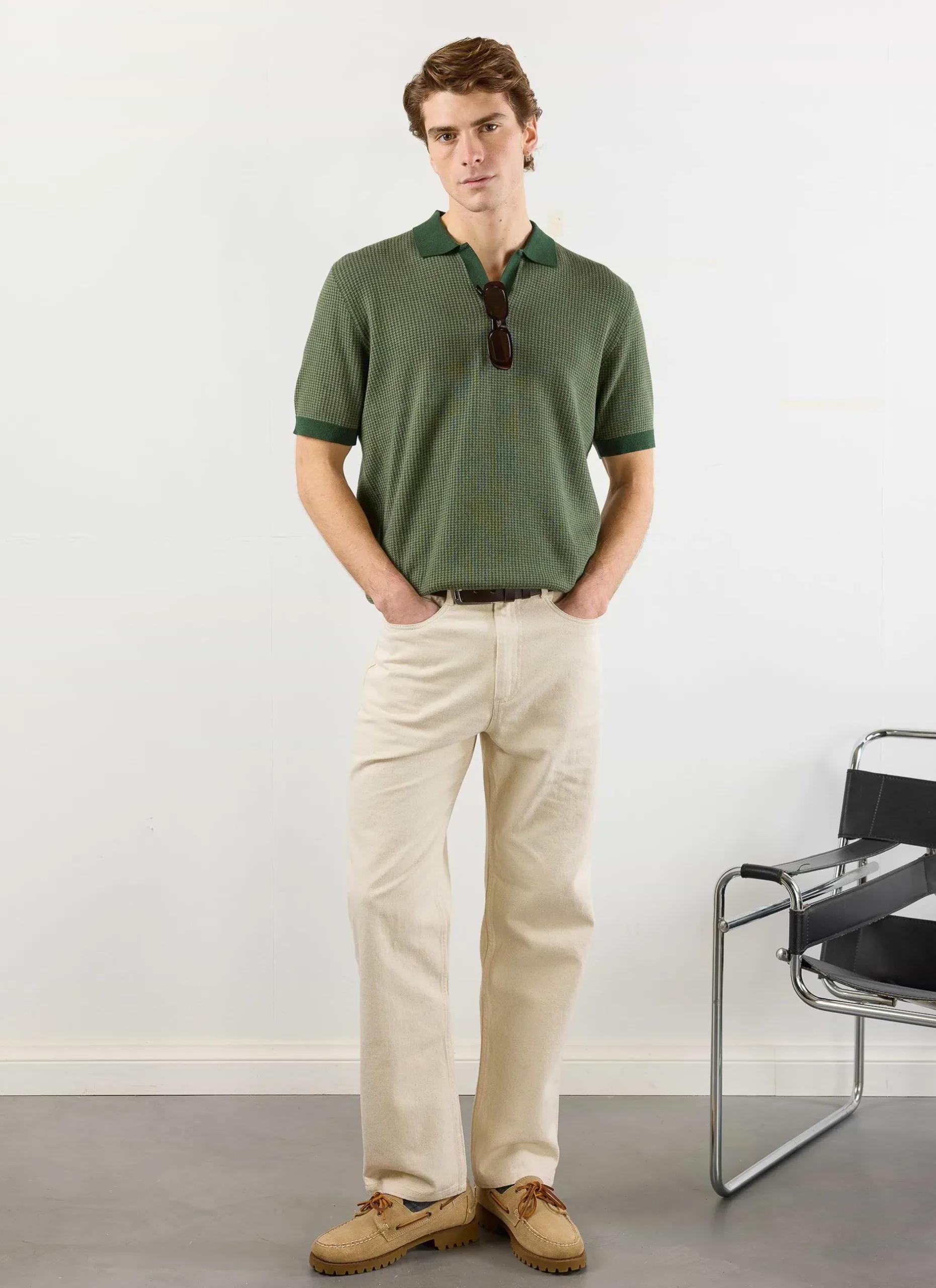 Percival Short Sleeve Shirts|Polo Shirts^Casa Martini Knitted Polo Forest