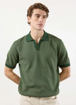 Percival Short Sleeve Shirts|Polo Shirts^Casa Martini Knitted Polo Forest