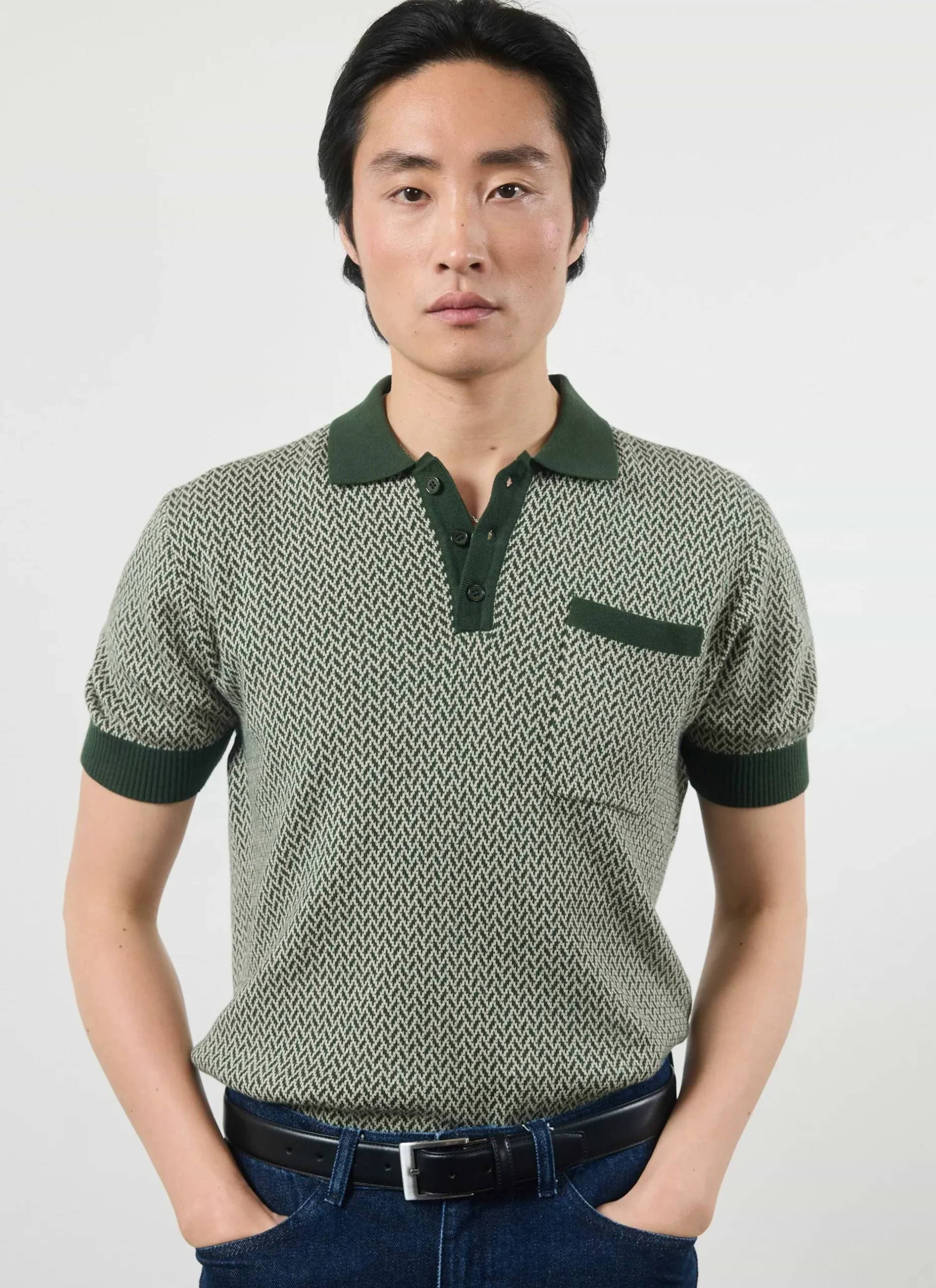 Percival Short Sleeve Shirts|Polo Shirts^Casa Martini Knitted Polo Forest