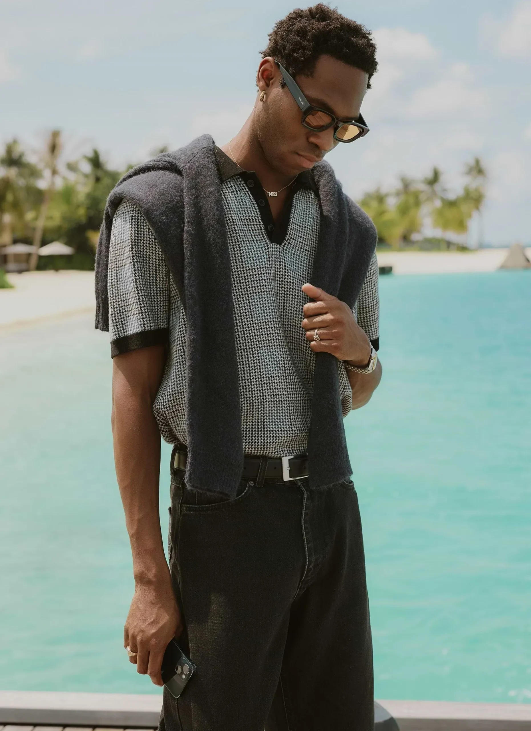 Percival Short Sleeve Shirts|Boxy Shirts^Casa Martini Knitted Polo Navy