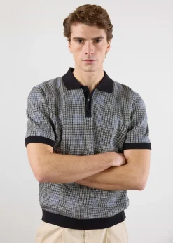 Percival Short Sleeve Shirts|Boxy Shirts^Casa Martini Knitted Polo Navy