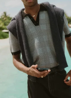 Percival Short Sleeve Shirts|Boxy Shirts^Casa Martini Knitted Polo Navy