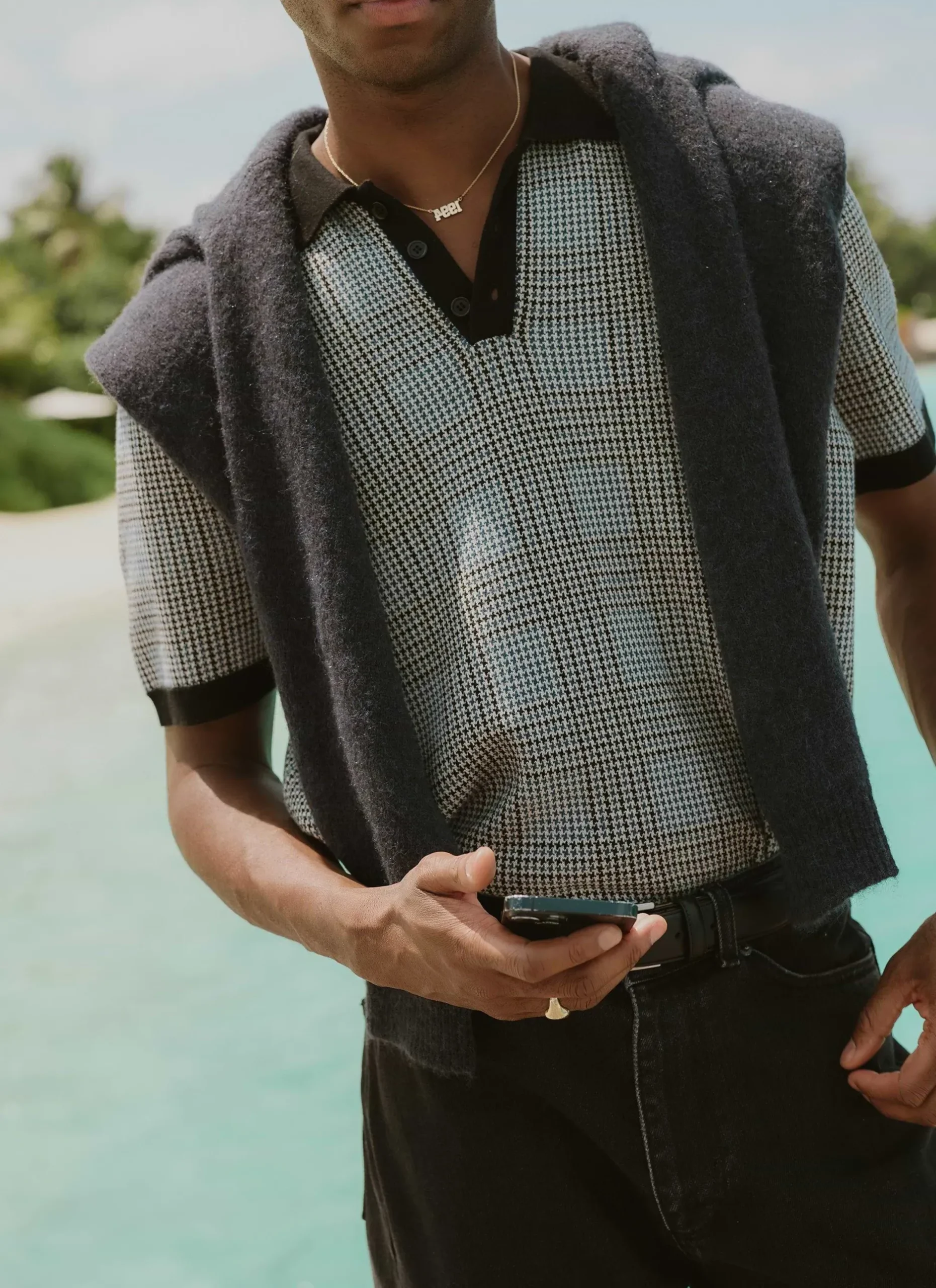 Percival Short Sleeve Shirts|Boxy Shirts^Casa Martini Knitted Polo Navy
