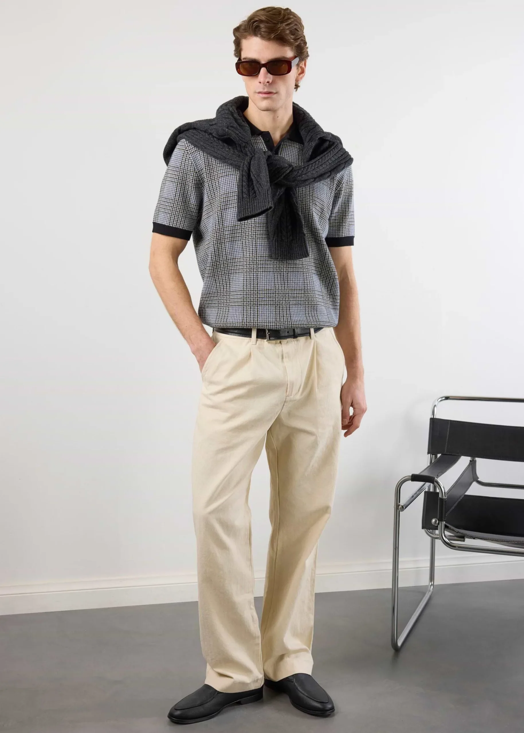 Percival Short Sleeve Shirts|Boxy Shirts^Casa Martini Knitted Polo Navy