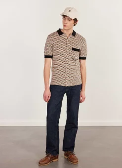 Percival Short Sleeve Shirts|Polo Shirts^Casa Piccante Shirt Rust Jacquard