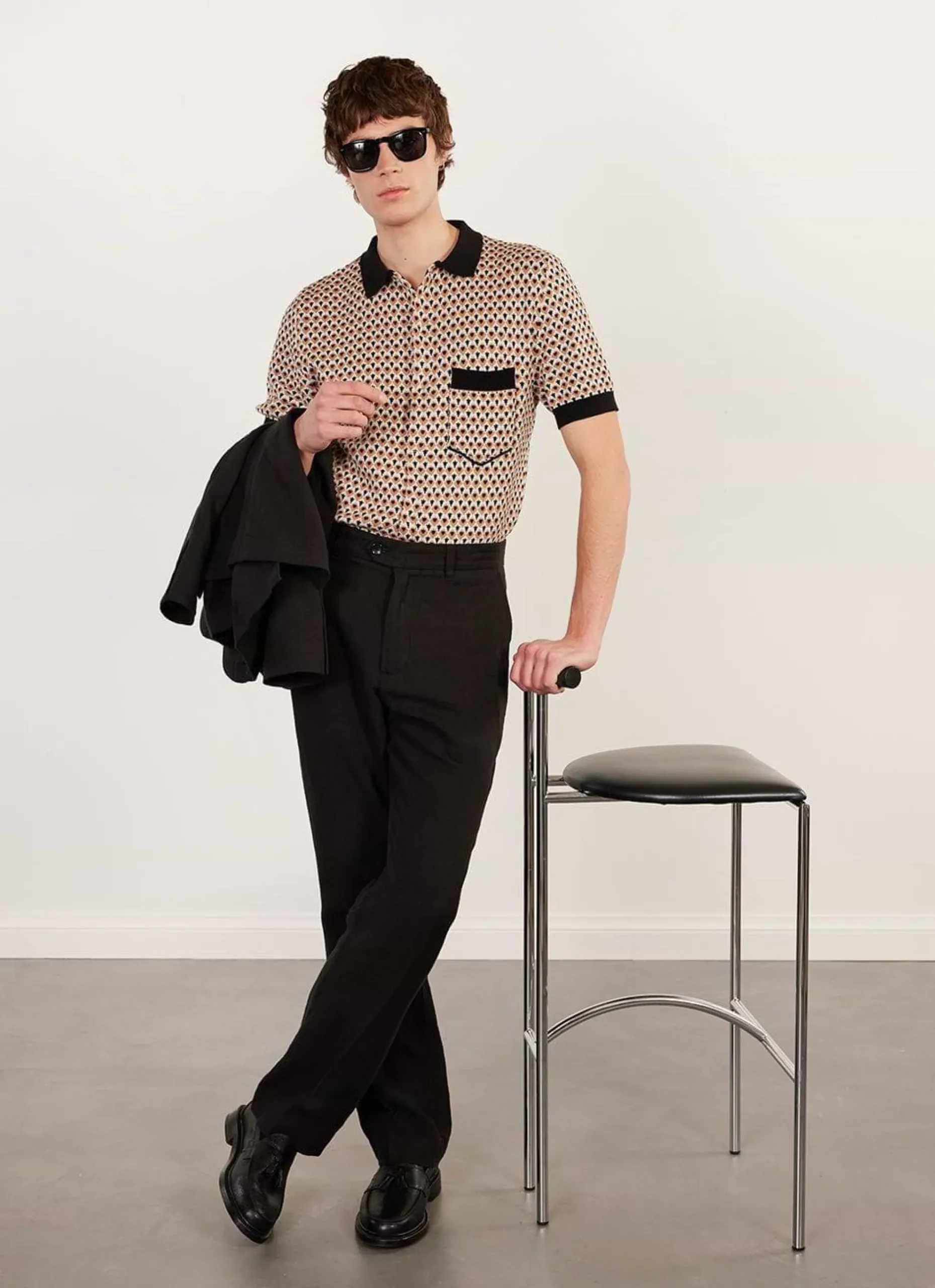 Percival Short Sleeve Shirts|Polo Shirts^Casa Piccante Shirt Rust Jacquard