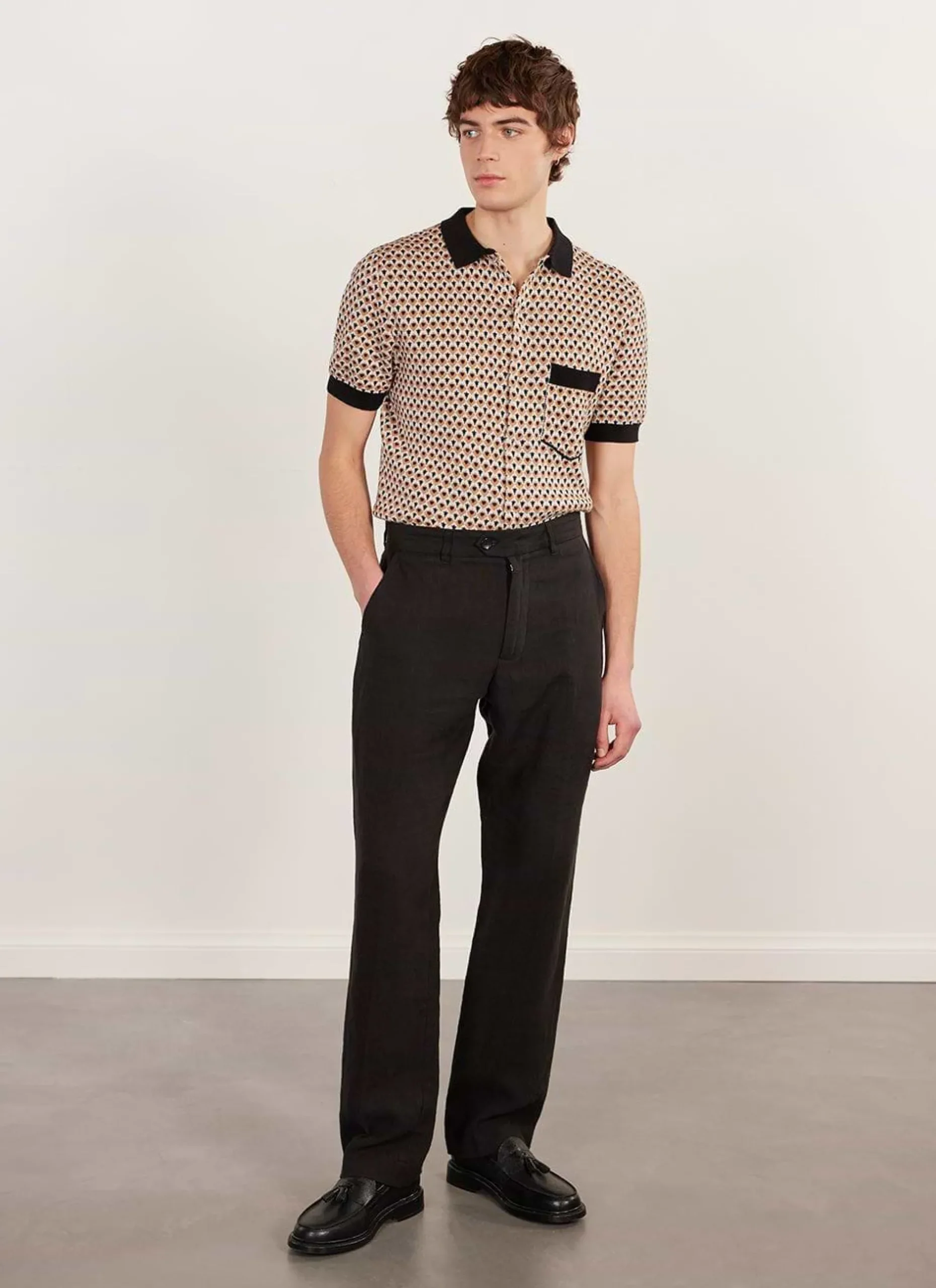 Percival Short Sleeve Shirts|Polo Shirts^Casa Piccante Shirt Rust Jacquard