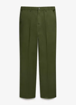 Percival Straight Leg Trousers|Linen Trousers^Casual Workwear Trousers Khaki