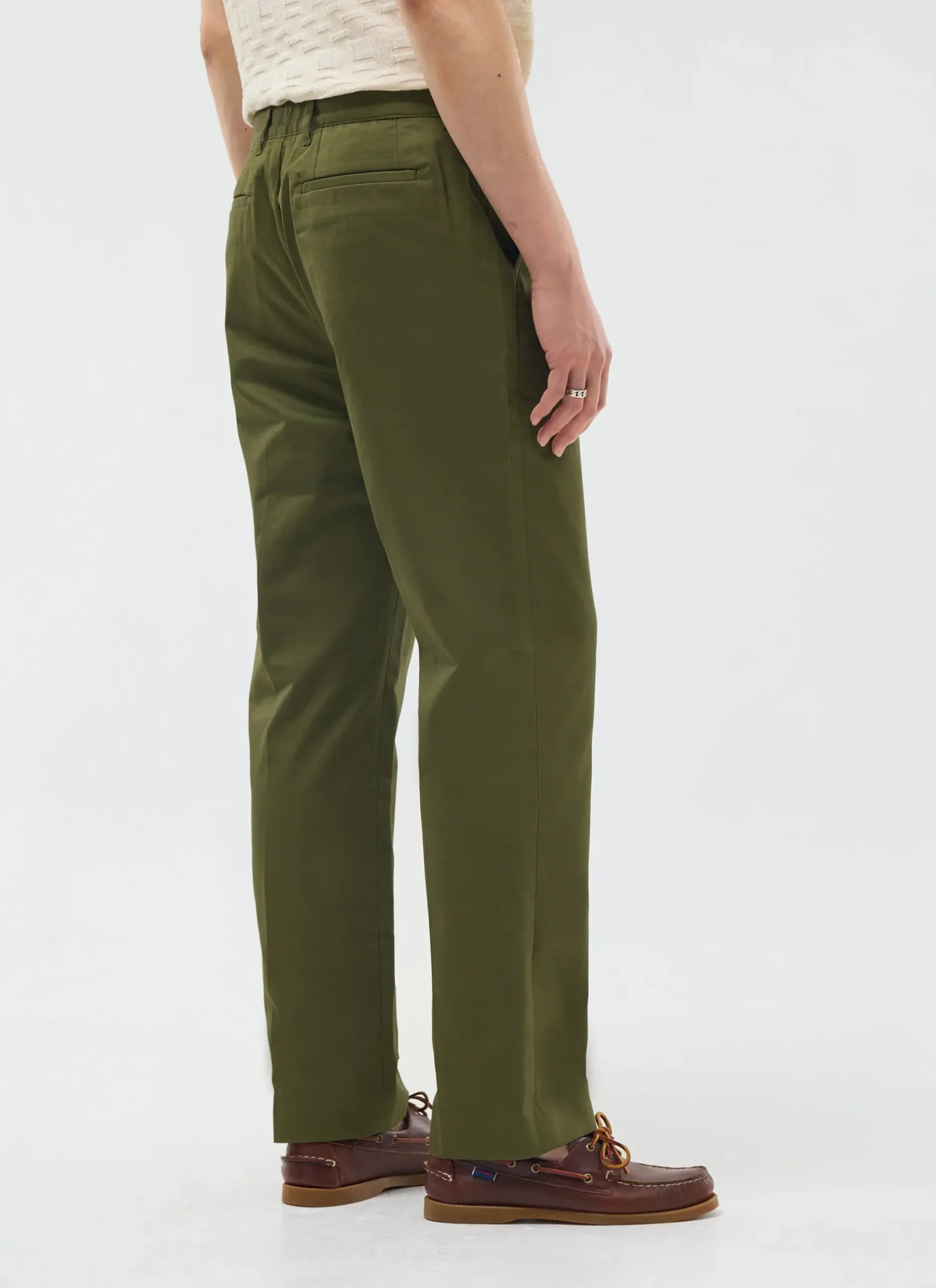 Percival Straight Leg Trousers|Linen Trousers^Casual Workwear Trousers Khaki
