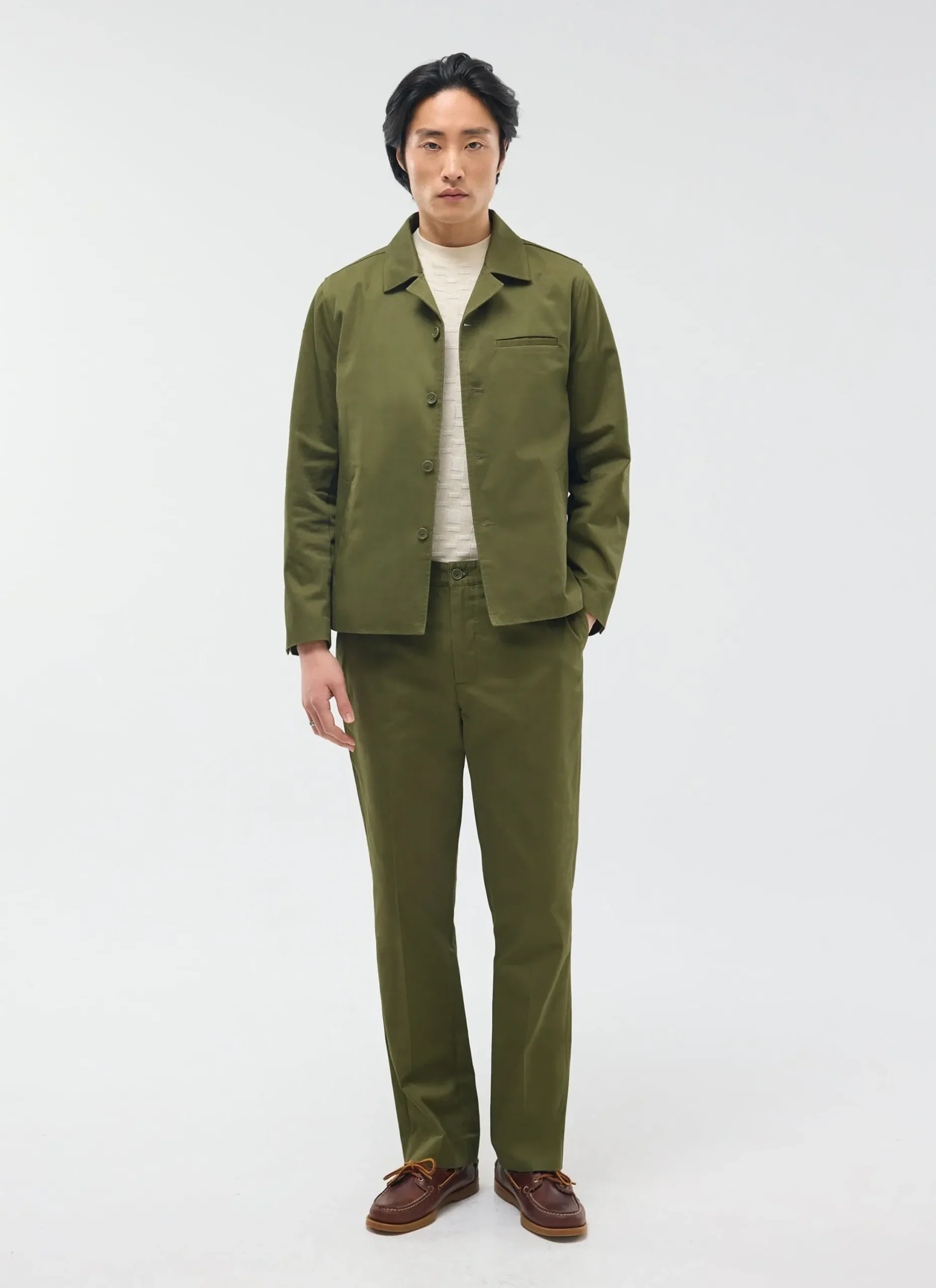 Percival Straight Leg Trousers|Linen Trousers^Casual Workwear Trousers Khaki