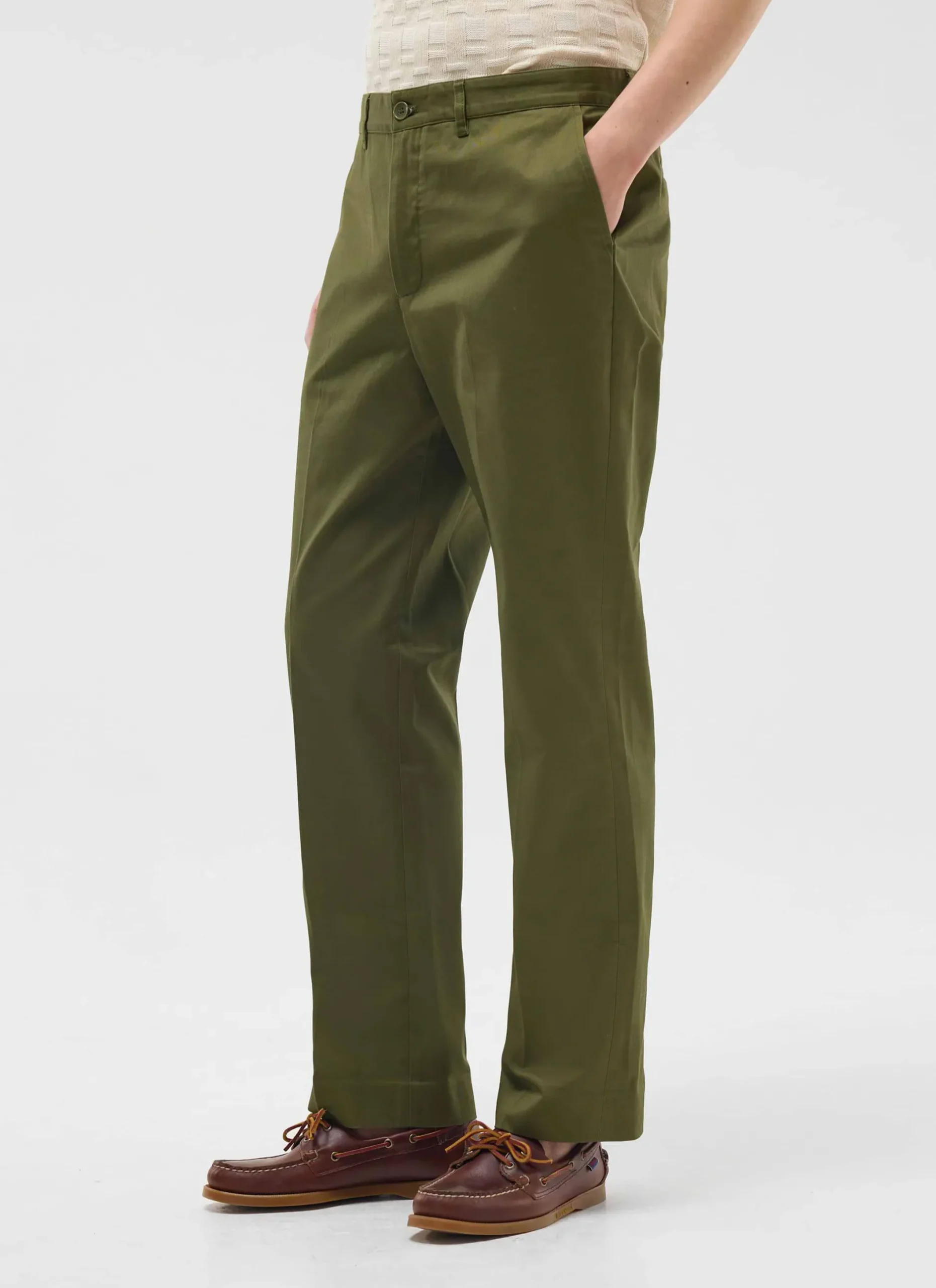 Percival Straight Leg Trousers|Linen Trousers^Casual Workwear Trousers Khaki